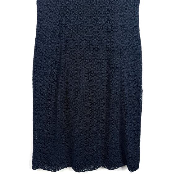 Liz Claiborne Collection Navy Eyelet Sheath Dress 6 - Picture 7 of 9